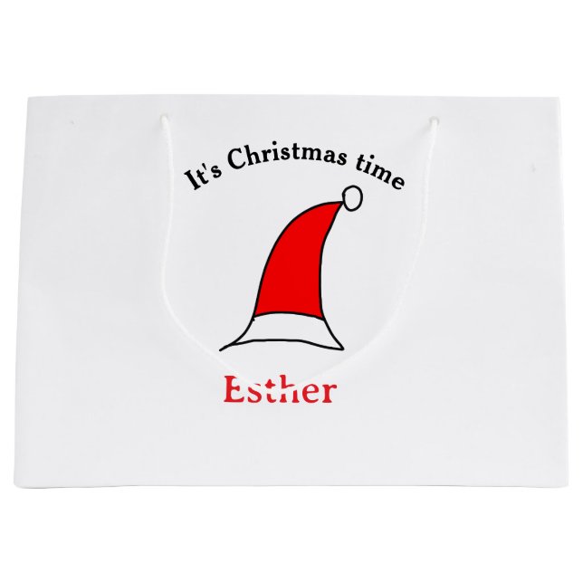Weihnachten Weihnachten Weihnachtsnamen einfacher  Große Geschenktüte (Vorderseite)