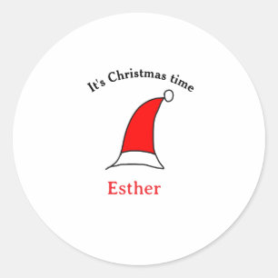 Weihnachten Weihnachten Weihnachtsnamen einfacher Runder Aufkleber
