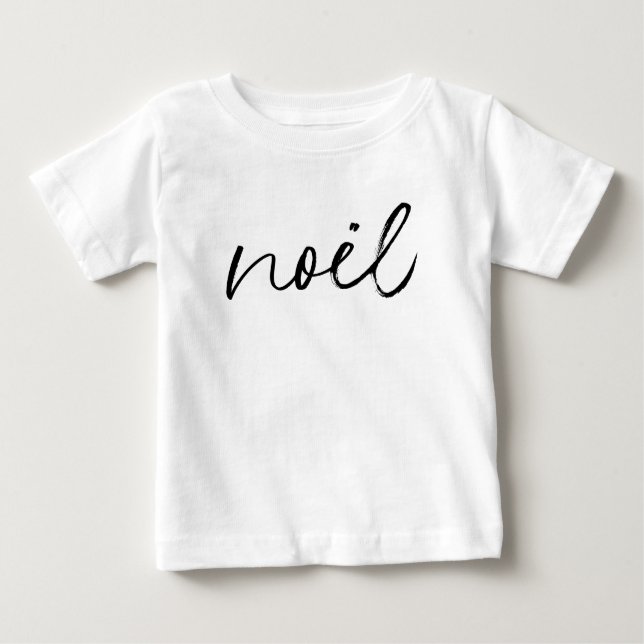 Weihnachten Weihnachts-Handschrift Minimal Elegant Baby T-shirt (Vorderseite)
