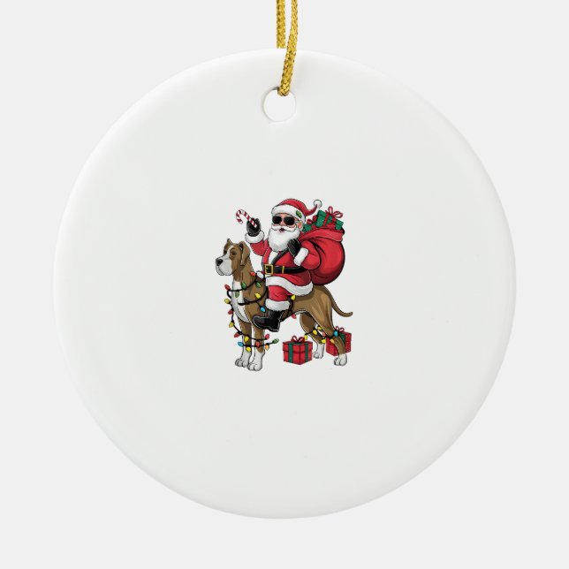 Weihnachten - Weihnachts-Weihnachtsbeleuchtung Gro Keramik Ornament (Vorne)