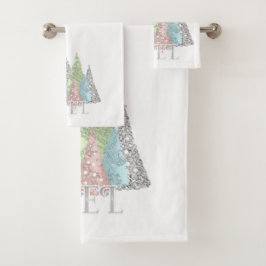 Weihnachten Weihnachtsbadehandtücher Set | Modern 