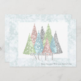 Weihnachten Weihnachtsbäume Moderne Weihnachtskart Ankündigung