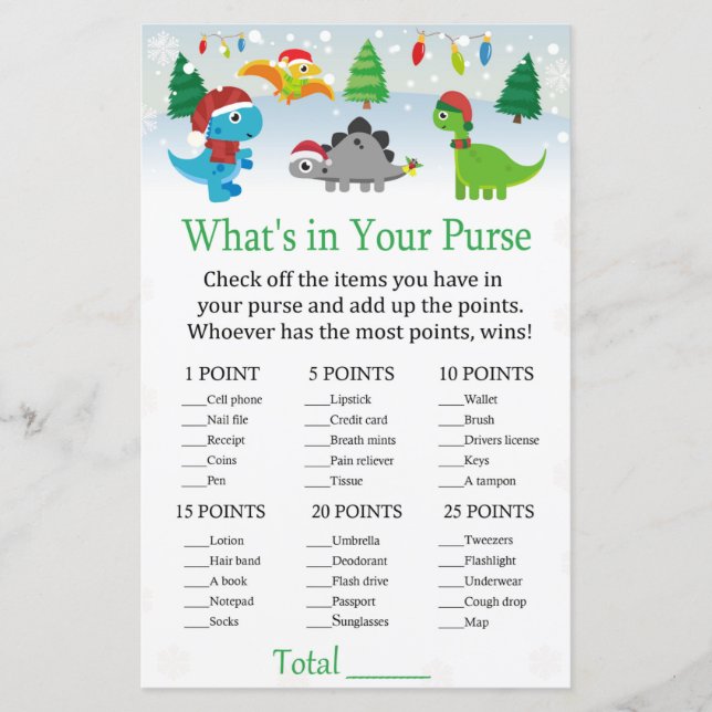 Weihnachten Weihnachtsdinosaurier Was ist in deine (Vorderseite)