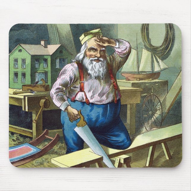 Weihnachten, Weihnachtsfeiertag, Gebäude Spielzeug Mousepad (Vorne)