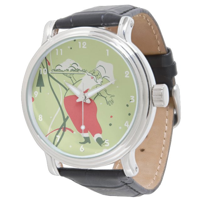 Weihnachten, Weihnachtsfeiertag, Koch mit Abendess Armbanduhr (Schrägansicht)