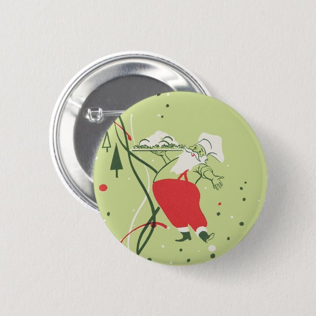 Weihnachten, Weihnachtsfeiertag, Koch mit Abendess Button (Vorne & Hinten)