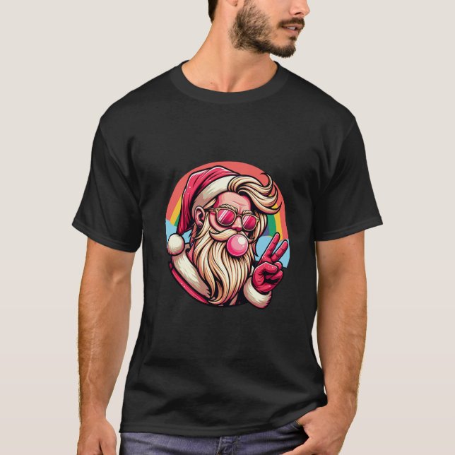 Weihnachten Weihnachtsfrieden Rosa Weihnachten Wei T-Shirt (Vorderseite)