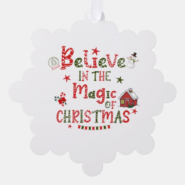 Weihnachten, Weihnachtsgeschenk Ornament Karte (Vorderseite)