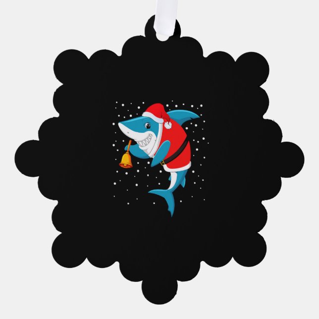 Weihnachten - Weihnachtshai - T - Shirt Ornament Karte (Vorderseite)