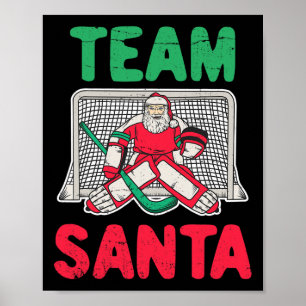 Weihnachten Weihnachtshockey Goaltender Goalie 2 Poster