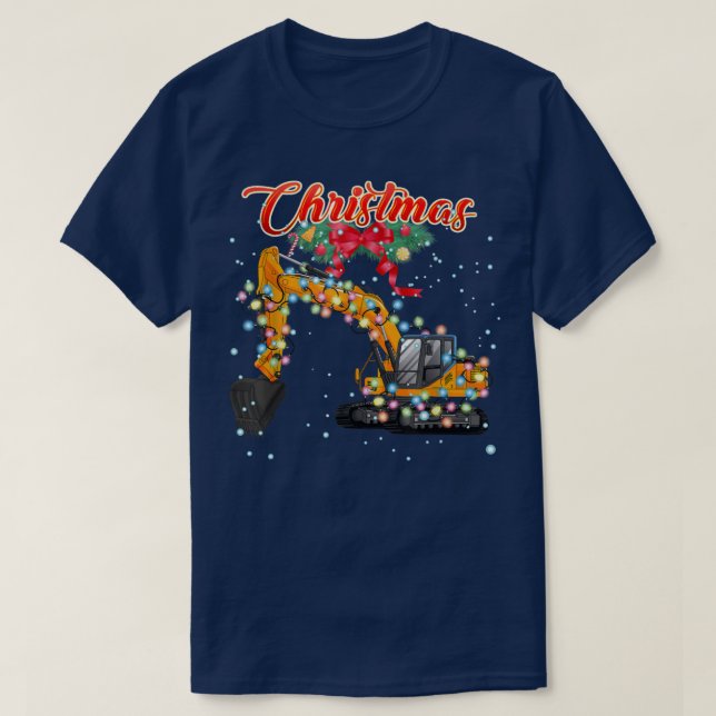 Weihnachten, Weihnachtskavator mit Weihnachtsbeleu T-Shirt (Design vorne)