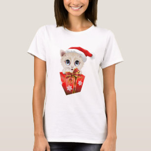 Weihnachten Weihnachtskitten mit Geschenk T-Shirt