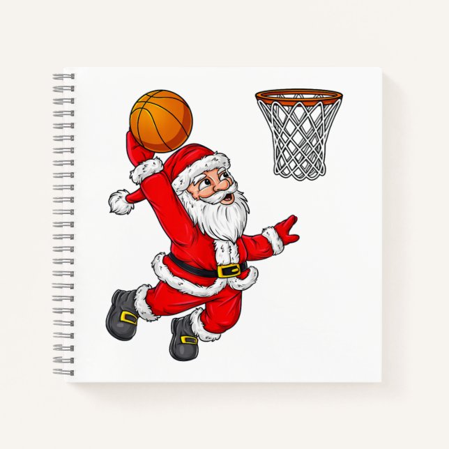Weihnachten Weihnachtsklaus Dunka Basketball Funny Notizbuch (Vorderseite)