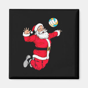 Weihnachten Weihnachtsklaus Dunking A Volleyball F Magnet