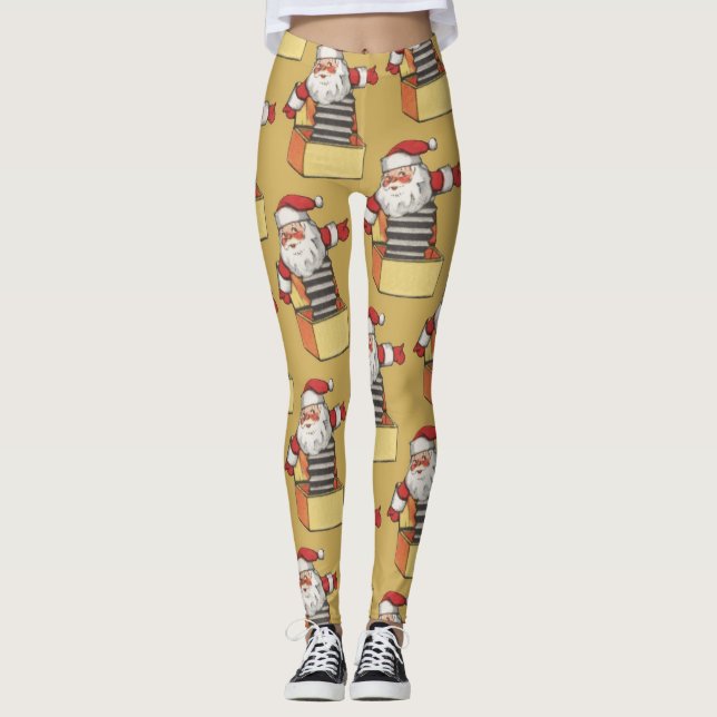 Weihnachten, Weihnachtsmann als Jack in der Schach Leggings (Vorderseite)