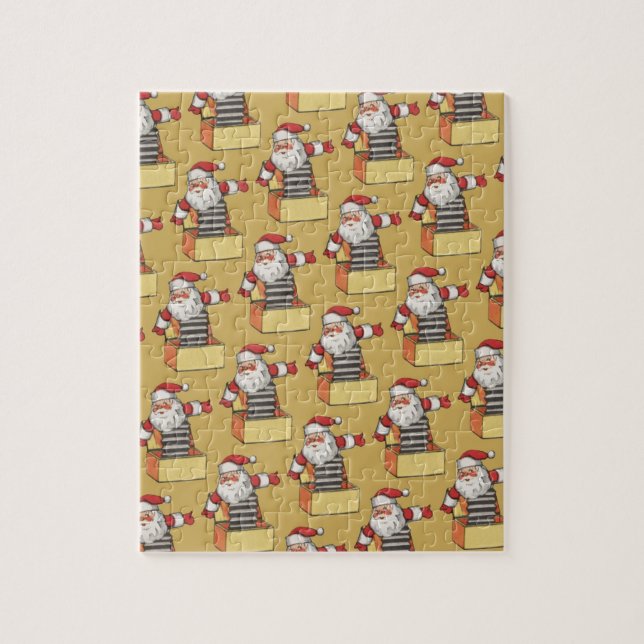 Weihnachten, Weihnachtsmann als Jack in der Schach Puzzle (Vertikal)