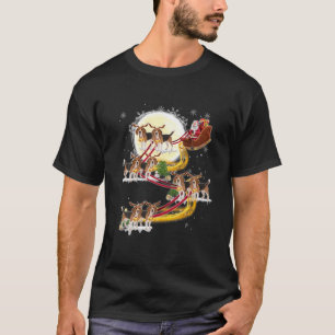 Weihnachten Weihnachtsmann Beagle Reiten Funny Bea T-Shirt