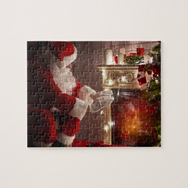 Weihnachten Weihnachtsmann Erwärmung Hands Jigsaw  Puzzle (Horizontal)