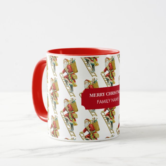 Weihnachten Weihnachtsmann & Geschenke Individuell Tasse (Vorderseite Links)