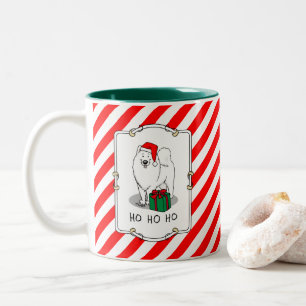 Weihnachten Weihnachtsmann Hat Samoyed Dog Funny Zweifarbige Tasse