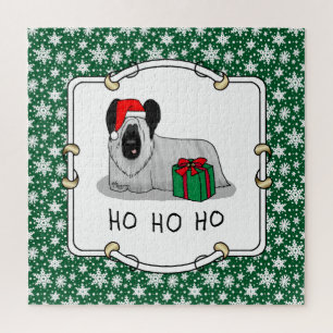 Weihnachten Weihnachtsmann Hat Skye Terrier (Silbe Puzzle