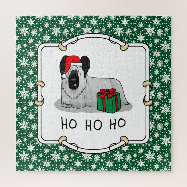 Weihnachten Weihnachtsmann Hat Skye Terrier (Silbe Puzzle (Vertikal)