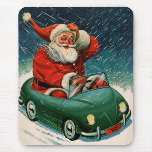 Weihnachten, Weihnachtsmann im Niedlichen Auto Mousepad