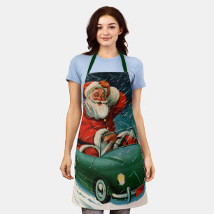 Weihnachten, Weihnachtsmann im Niedlichen Auto Schürze