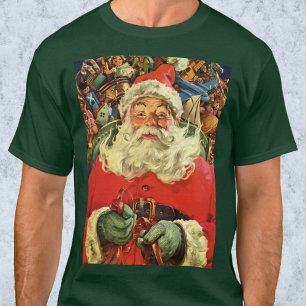 Weihnachten, Weihnachtsmann in Sleigh mit Spielzeu T-Shirt