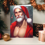 Weihnachten Weihnachtsmann Karte<br><div class="desc">Weihnachten Weihnachtsmann - Gay Urlaub Grüße Karten von Ricaso. Mit einem prächtigen,  gut aussehenden,  nackten Mann mit grauem Bart und einer Weihnachtsmannmütze</div>