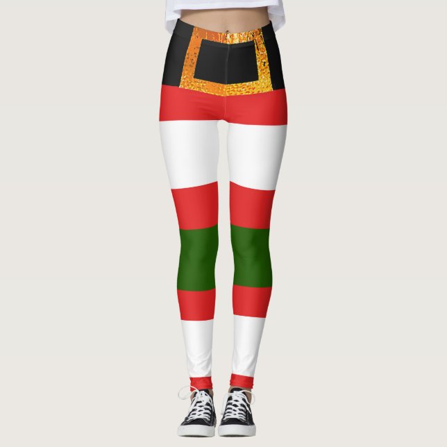Weihnachten Weihnachtsmann kleidet Leggings (Vorderseite)