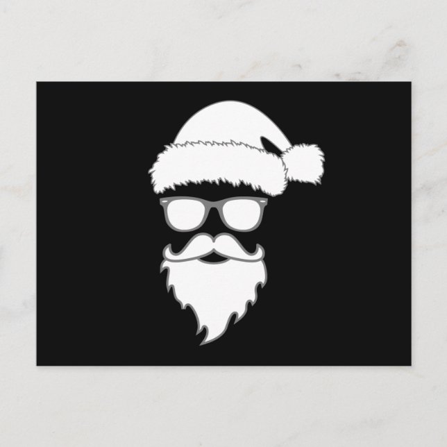Weihnachten Weihnachtsmann Merry Funny Geschenk Id Postkarte (Vorderseite)