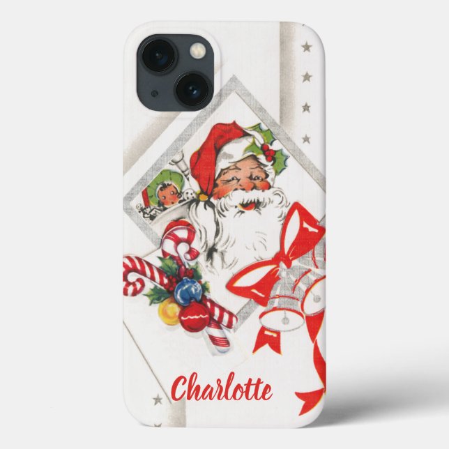 Weihnachten, Weihnachtsmann mit Candy Canes Case-Mate iPhone Hülle (Rückseite)