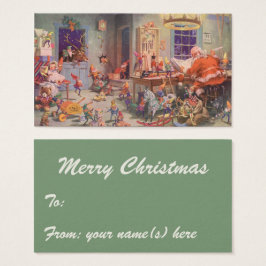 Weihnachten, Weihnachtsmann mit Elfen Workshop