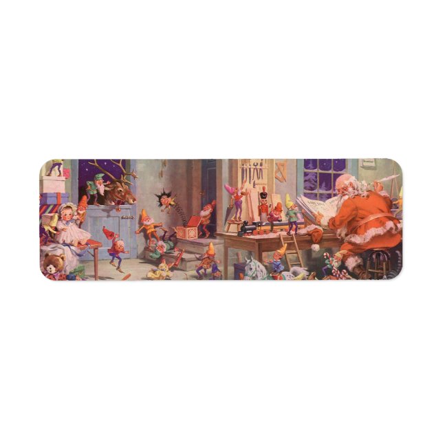 Weihnachten, Weihnachtsmann mit Elfen Workshop (Vorne)