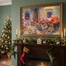 Weihnachten, Weihnachtsmann mit Elfen Workshop