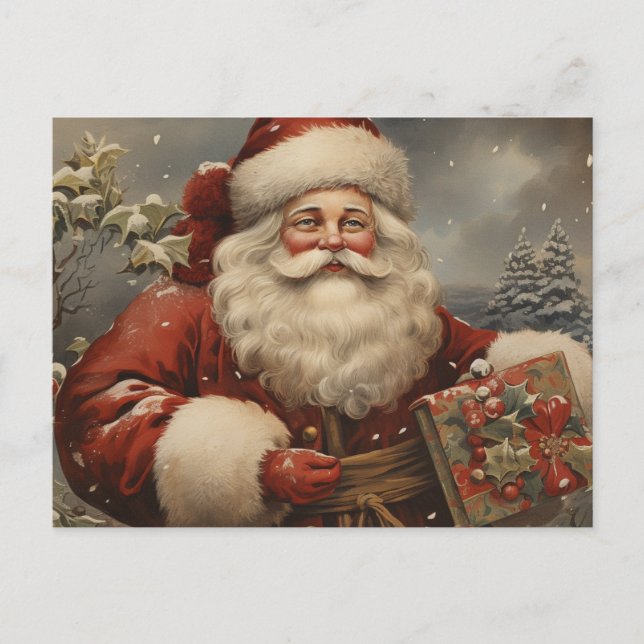 Weihnachten Weihnachtsmann mit Geschenken (Vorderseite)