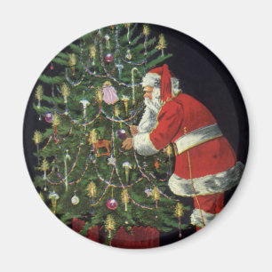 Weihnachten, Weihnachtsmann mit Geschenken Magnet