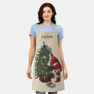 Weihnachten, Weihnachtsmann mit Geschenken Schürze