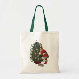 Weihnachten, Weihnachtsmann mit Geschenken Tragetasche