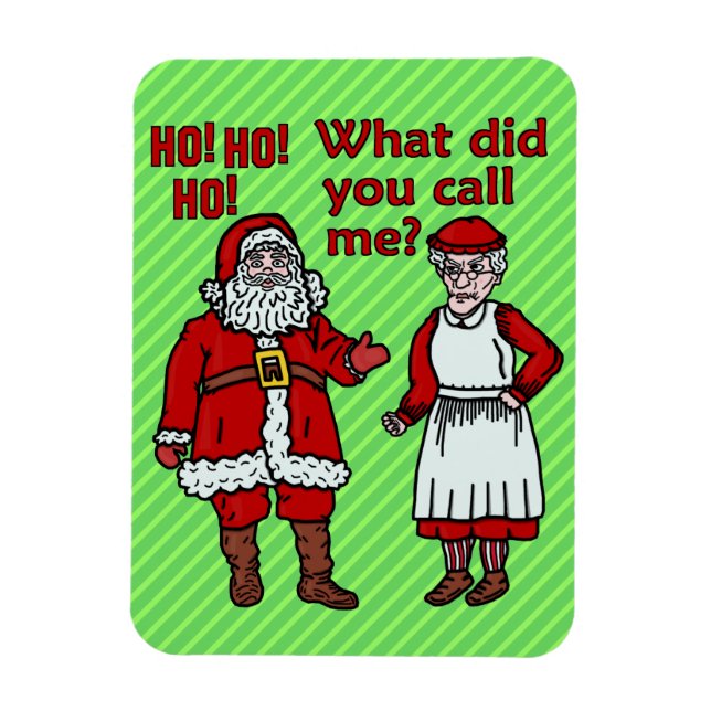 Weihnachten Weihnachtsmann & Mrs. Holiday Joke Magnet (Vertikal)