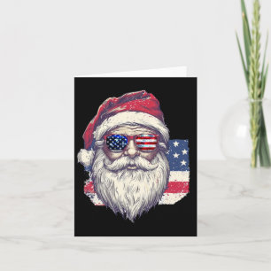 Weihnachten Weihnachtsmann Patriotische USA schlaf Karte