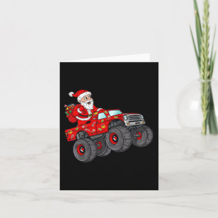 Weihnachten Weihnachtsmann reiten in Monster Lkw-J Karte