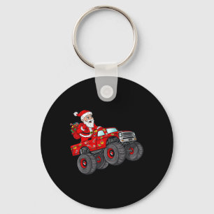 Weihnachten Weihnachtsmann reiten in Monster Lkw-J Schlüsselanhänger