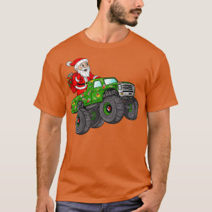 Weihnachten Weihnachtsmann reiten in Monster Lkw-J T-Shirt