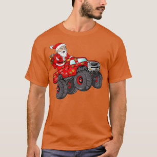 Weihnachten Weihnachtsmann reiten in Monster Lkw-J T-Shirt