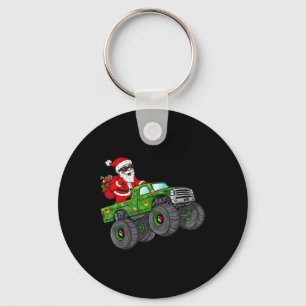Weihnachten Weihnachtsmann Reiten Monster Truck Bo Schlüsselanhänger