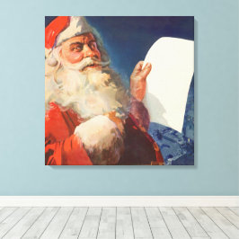 Weihnachten, Weihnachtsmann, Schöne Liste Leinwanddruck