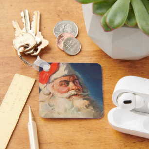 Weihnachten, Weihnachtsmann, Schöne Liste Schlüsselanhänger