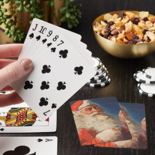 Weihnachten, Weihnachtsmann, Schöne Liste Spielkarten